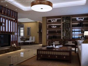 living room 042 3D Model