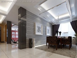 dining room and living room 001 3D मॉडल