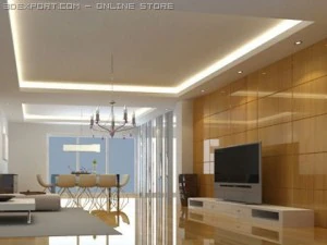 dining  living room 008 3D Model