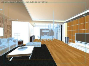 dining  living room 008 3D Model