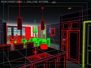 dining  living room 009 Modelo 3D