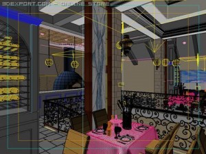 restaurant 02 Modèle 3D