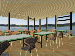 restaurant scene photorealistic 06 Modello 3D
