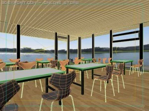 restaurant scene photorealistic 06 3D Model