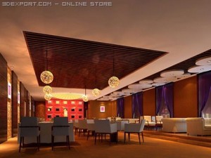 restaurant scene photorealistic 08 3D मॉडल