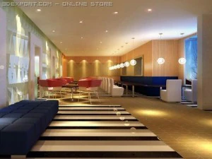 restaurant scene photorealistic 09 3D Model