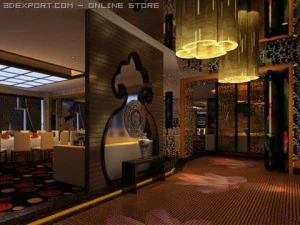 restaurant scene photorealistic 10 3D Model