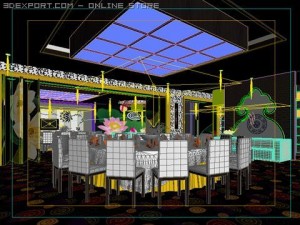 restaurant scene photorealistic 10 Modello 3D