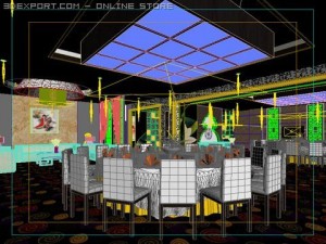 restaurant scene photorealistic 10 Modello 3D
