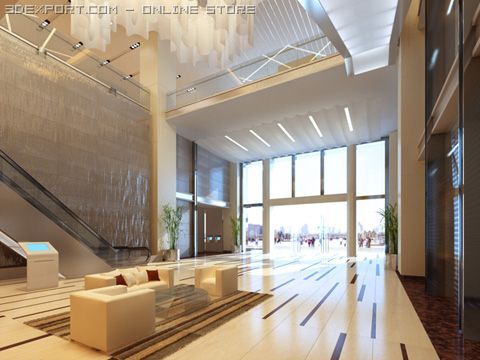 photorealistic lobby 003 3D-Modell .c4d .max .obj .3ds .fbx .stl .blend 