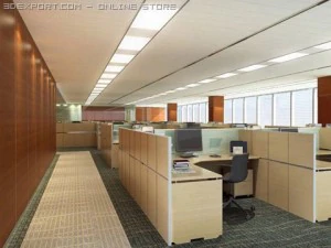 scena biurowa fotorealistyczna 03 Model 3D