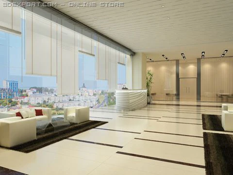 photorealistic lobby 005 3D Model .c4d .max .obj .3ds .fbx .stl .blend 