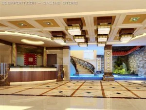 lobby fotorealistica 007 Modello 3D