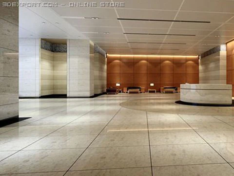 photorealistic lobby 010 3D Model .c4d .max .obj .3ds .fbx .stl .blend