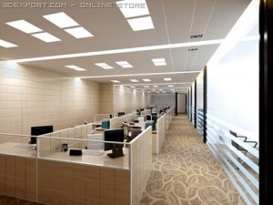 office scene photorealistic 04 3D Model