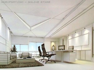 office scene photorealistic 08 3D Модель