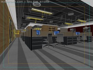 office scene photorealistic 09 3D Модель