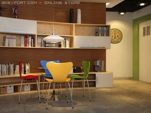 home office scene photorealistic 10 Modelo 3D