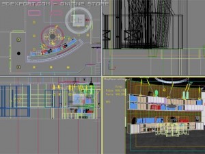 home office scene photorealistic 10 Modelo 3D
