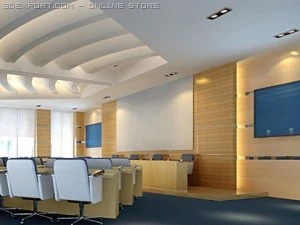 photorealistic conference meeting room 001 3D Model