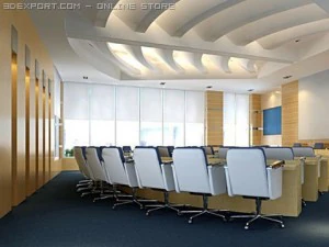 photorealistic conference meeting room 001 3D Model