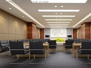 sala riunioni per conferenze fotorealistica 002 Modello 3D
