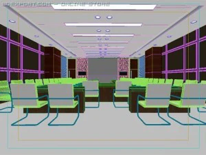sala riunioni per conferenze fotorealistica 002 Modello 3D