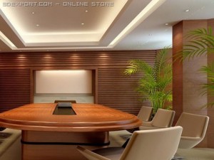 photorealistic conference meeting room 003 3D Model