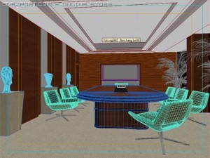 photorealistic conference meeting room 003 3D Model