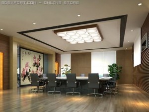 photorealistic conference meeting room 005 3D Model