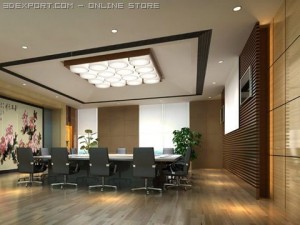 photorealistic conference meeting room 005 3D Model