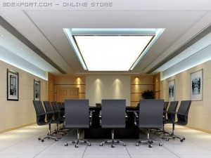 photorealistic conference meeting room 006 3D Model