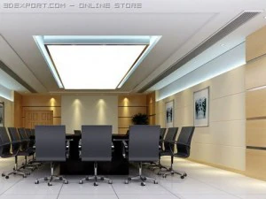 photorealistic conference meeting room 006 3D Model