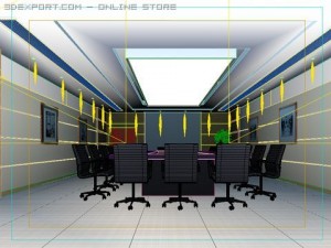 photorealistic conference meeting room 006 3D Модель