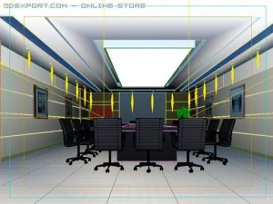 photorealistic conference meeting room 006 3D Model