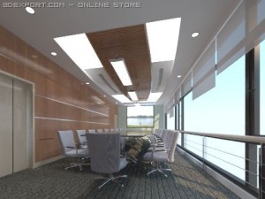 photorealistic conference meeting room 007 3D Model