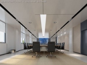 photorealistic conference meeting room 008 3D Model