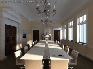 photorealistic conference meeting room 009 3D Model