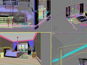 photorealistic bedroom 021 3D 모델