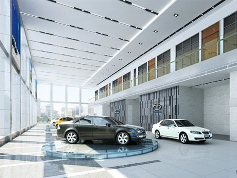 car showroom 3D Model .c4d .max .obj .3ds .fbx .stl .blend 