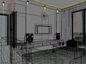 photorealistic living room 051 3D Model