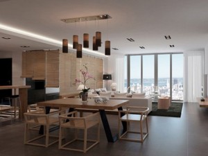 photorealistic living  dining room 054 3D Model