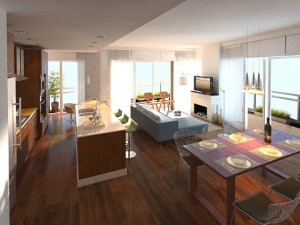 photorealistic living  dining room 055 3D Модель