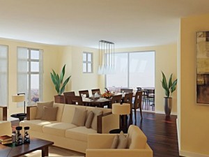 photorealistic living  dining room 057 Model 3D