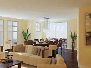 photorealistic living  dining room 057 3D Model