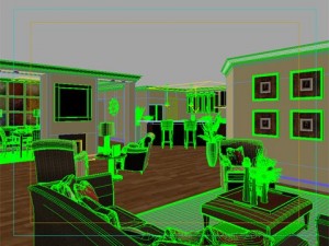 living  dining room  kitchen 058 Modello 3D