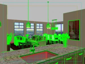 living  dining room  kitchen 059 3D Model