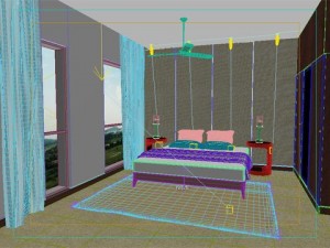 photorealistic bedroom 026 3D Модель