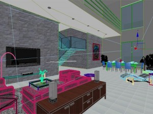 photorealistic living  dining room 066 Modèle 3D