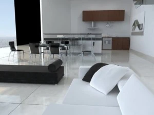 photorealistic living  dining room 069 3D Model